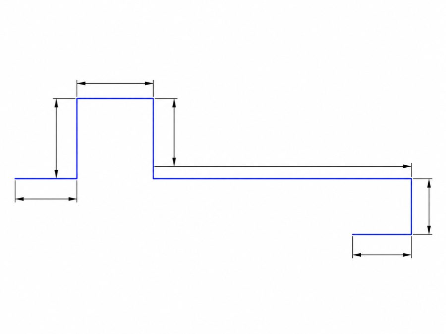 Plano técnico Canaleta integrada