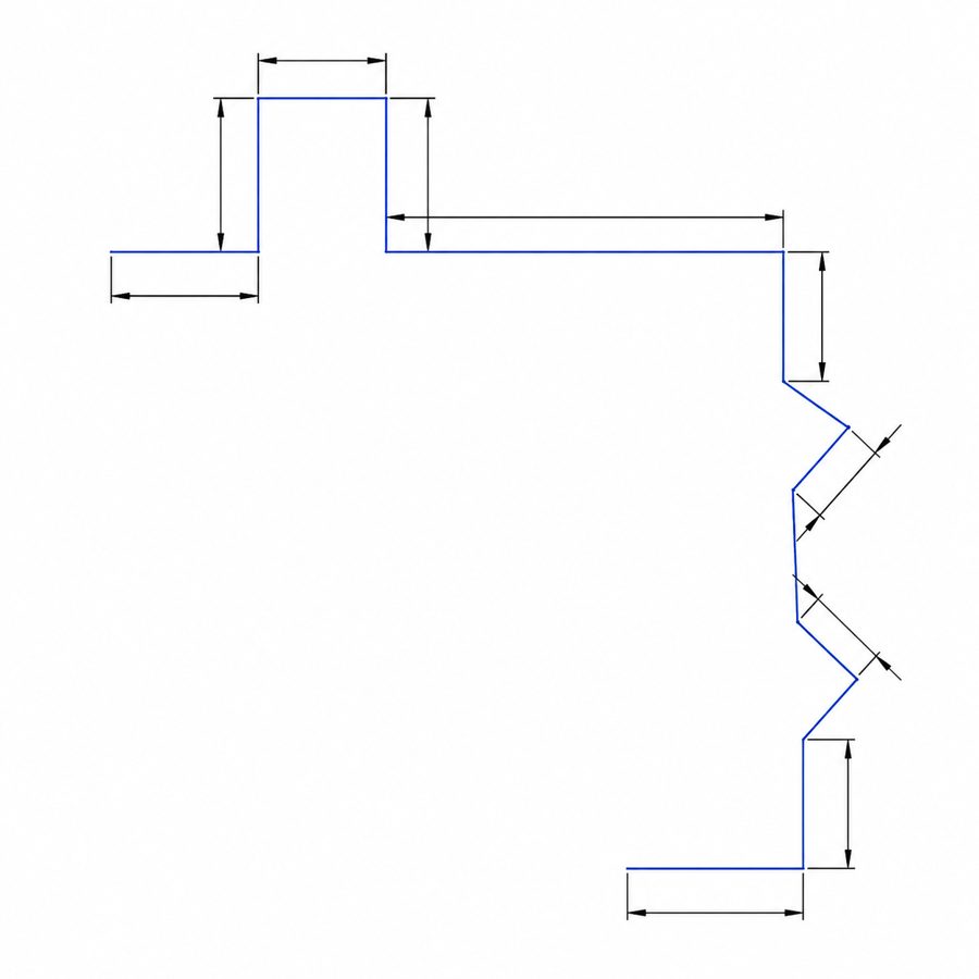 Plano técnico Complemento faldón doble rodado