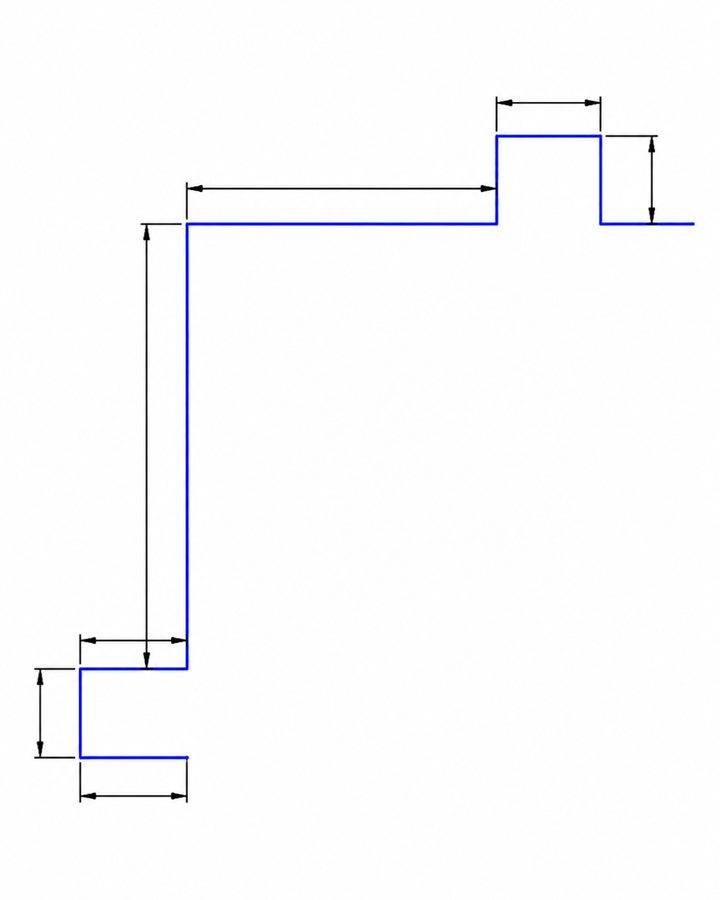 Plano técnico Esquinero integrado